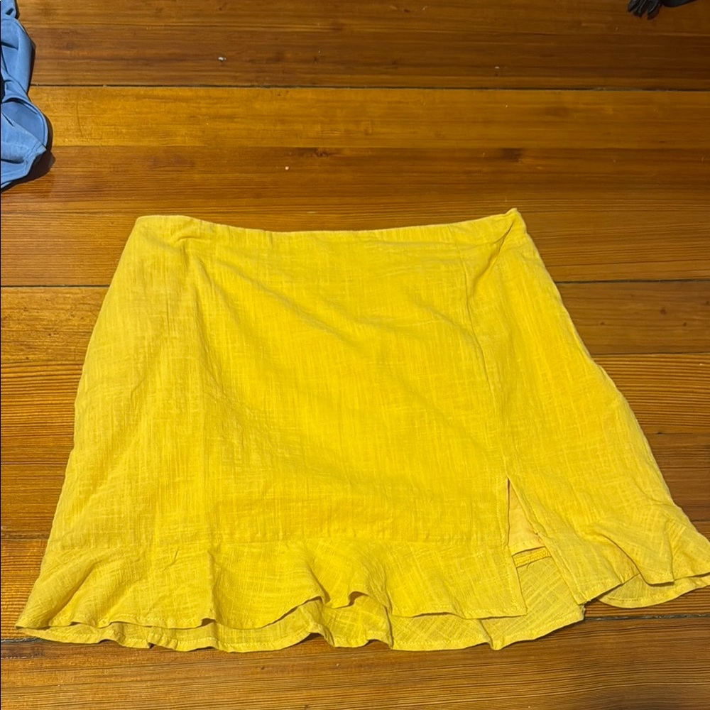 Yellow Ruffled Women's Skirt